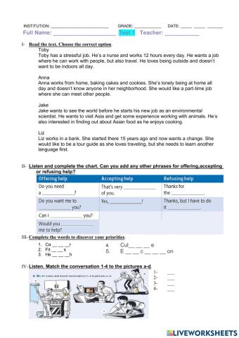 New opportunities---Test