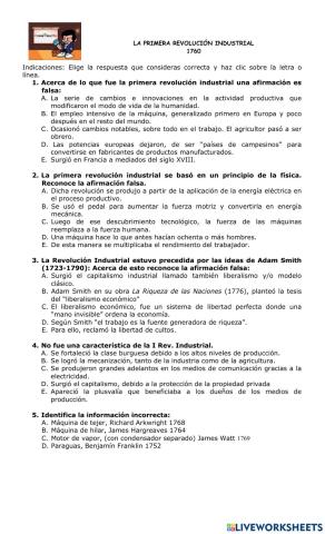 La primera revolución industrial