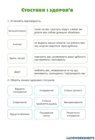 Стосунки і здоров'я