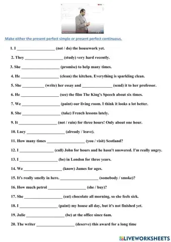 The Present perfect & The Present Perfect Progressive---