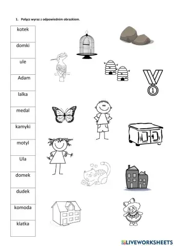 Ćwiczenia z języka polskiego dla klasy 1