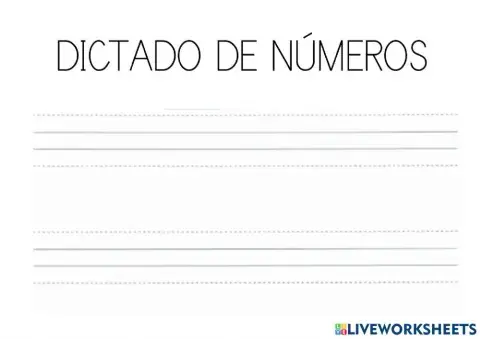 Dictado de Números