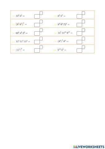 Exercicis de Potencies