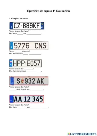 Repaso Alemán P4 1° Evaluación