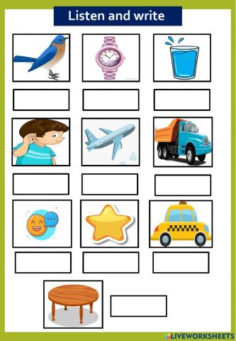 Listen and write dictation