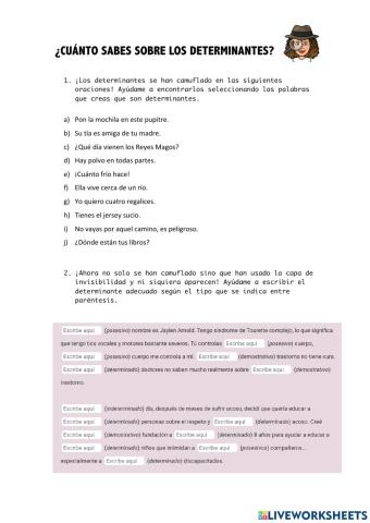 Prueba determinantes