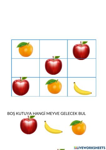 Meyvelerle sudoku