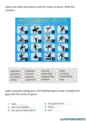 Mayfield sports camp