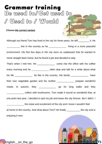 Ued to ne used to get used to