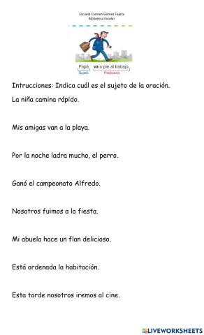 Seleccionar el sujeto