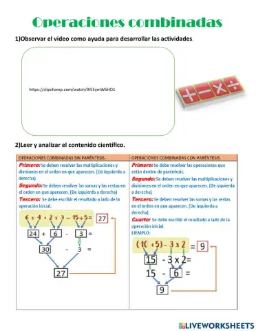 Operaciones combinadas