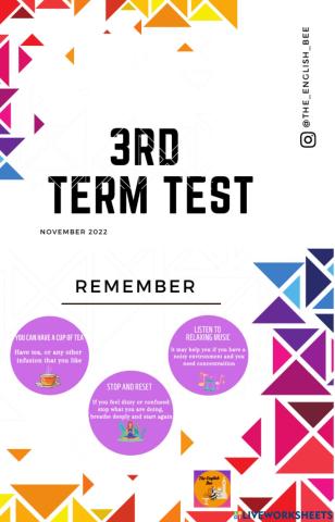 3rd term teset 2nd year