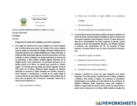 Imperialismo en asia y áfrica