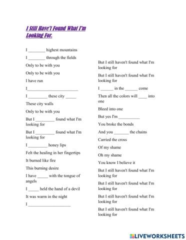 Martin's present perfect activity