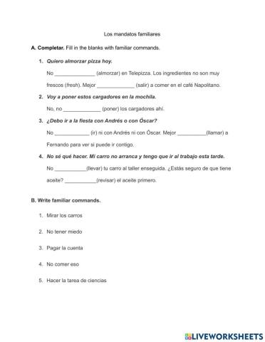 Los mandatos familiares