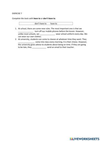 IE0, Unit 8, Grammar and Vocabulary, Exercise 7