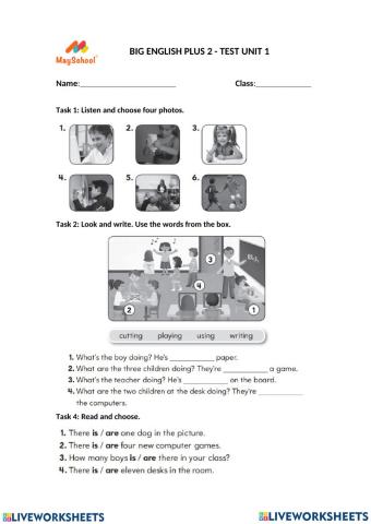 Unit 1 - In my classroom test