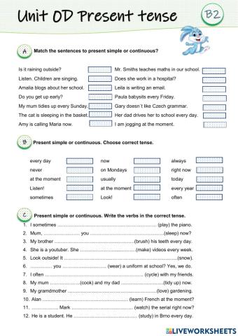 Present simple or continuous