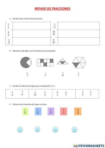 Repaso fracciones