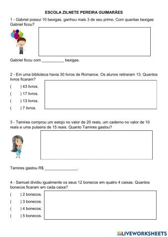Probleminhas de matemática