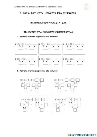 BATUKETA KENKETA ETA BIDERKETA