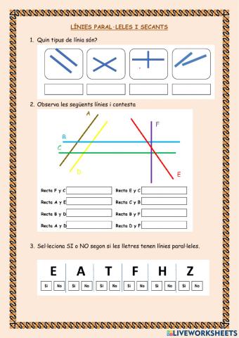 Linies secants i paral·leles