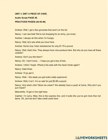 Diet, a piece of cake.