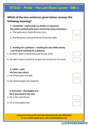 The Last Stone Carver