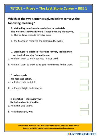 The Last Stone Carver