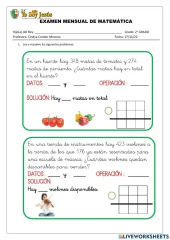 Examen de matematica