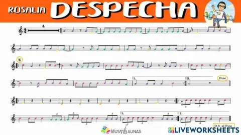 Partitura despechá rosalía