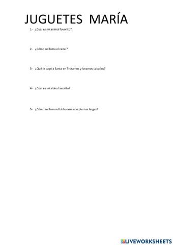 Juguetes maría