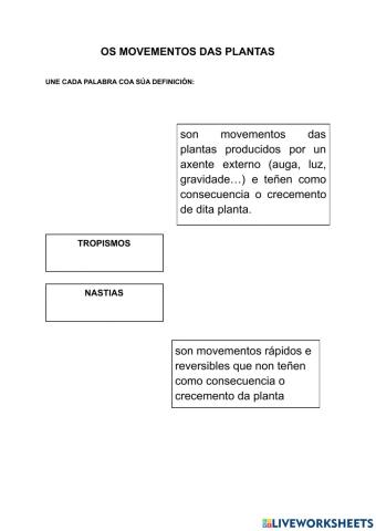 Movementos das plantas