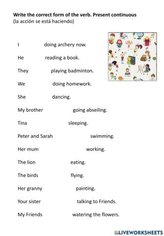 5º present continuous