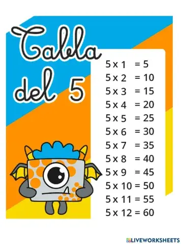 Tabla del 5