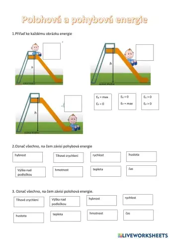 Polohová a pohybová energie