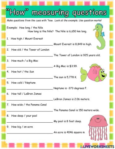 How Questions for Measuring