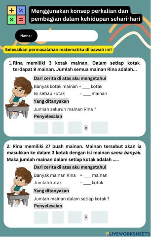Konsep Perkalian dan pembagian