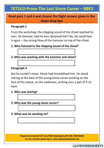 The Last Stone Carver BBE 3