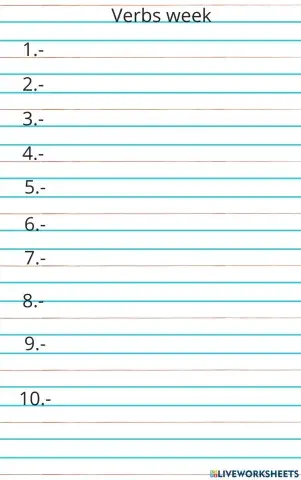 Verbos  semana 53
