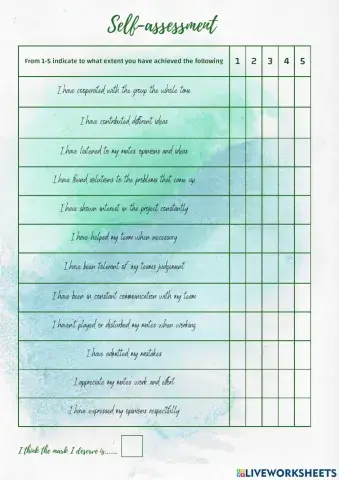 Teamwork Self-assessment