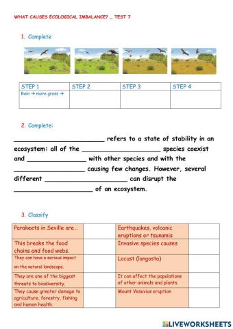 What causes ecological imbalance?