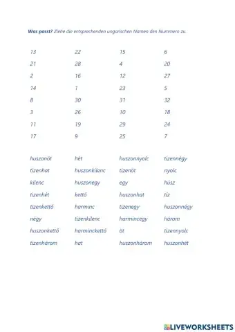 A számok-Die Zahlen