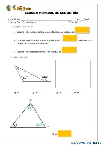 Examen de geometría