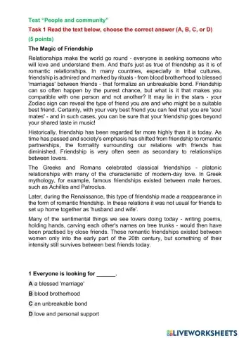 People and community