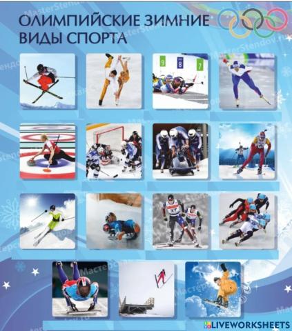 Зимние  олимпийские виды спорта