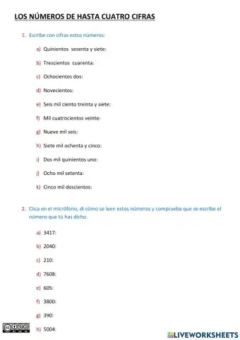 Números de tres y cuatro cifras (CC)