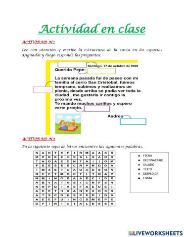ESTRUCTURA DE LA CARTA 