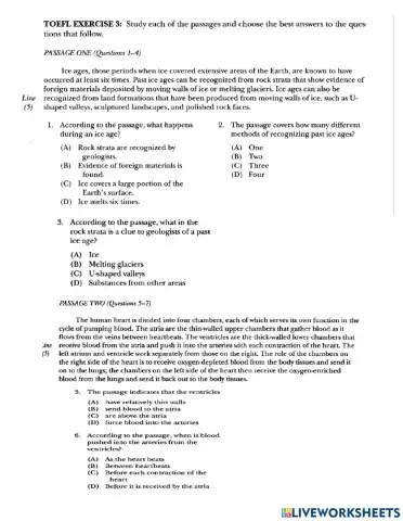 Toefl reading exercise 3