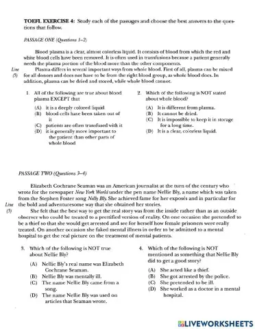 Toefl reading exercise 4